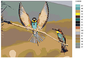 Картина по номерам Птицы на ветке 40 x 50 | Z-AB288 | SLAVINA, фото 2