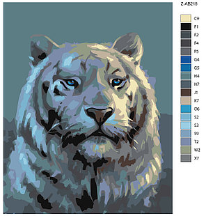 Картина по номерам Белый тигр 40 x 50 | Z-AB218 | SLAVINA, фото 2