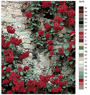 Картина по номерам Розы на стене 40 x 50 | KTMK-36379 | SLAVINA, фото 2
