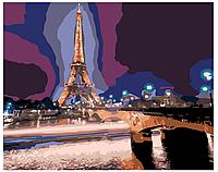 Картина по номерам Ночной Париж 40 x 50 | KTMK-27889 | SLAVINA