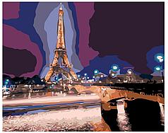 Картина по номерам Ночной Париж 40 x 50 | KTMK-27889 | SLAVINA
