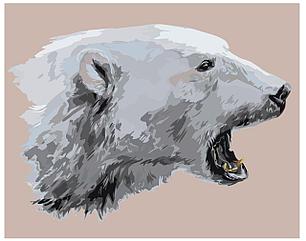 Картина по номерам Белый медвель 40 x 50 | Z-AB252 | SLAVINA, фото 2