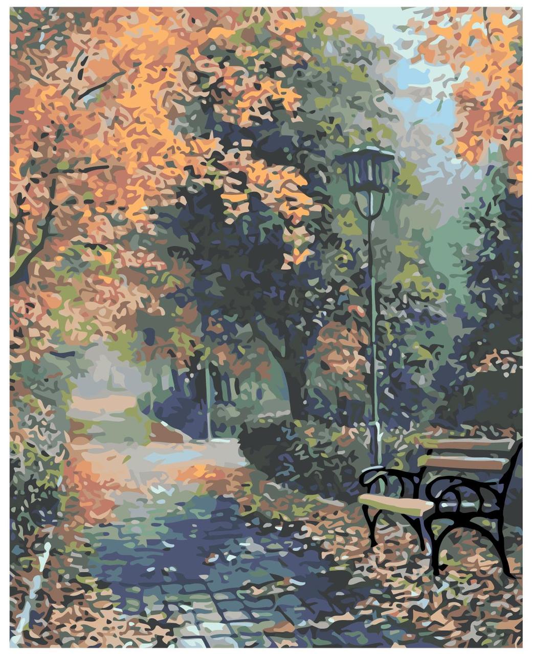 Картина по номерам Осенний парк 40 x 50 | KTMK-80362 | SLAVINA - фото 1 - id-p196791046