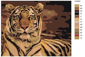 Картина по номерам Тигр 40 x 50 | Z-AB302 | SLAVINA, фото 2