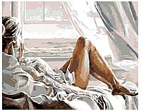 Картина по номерам Девушка у окна 40 x 50 | KTMK-62084 | SLAVINA