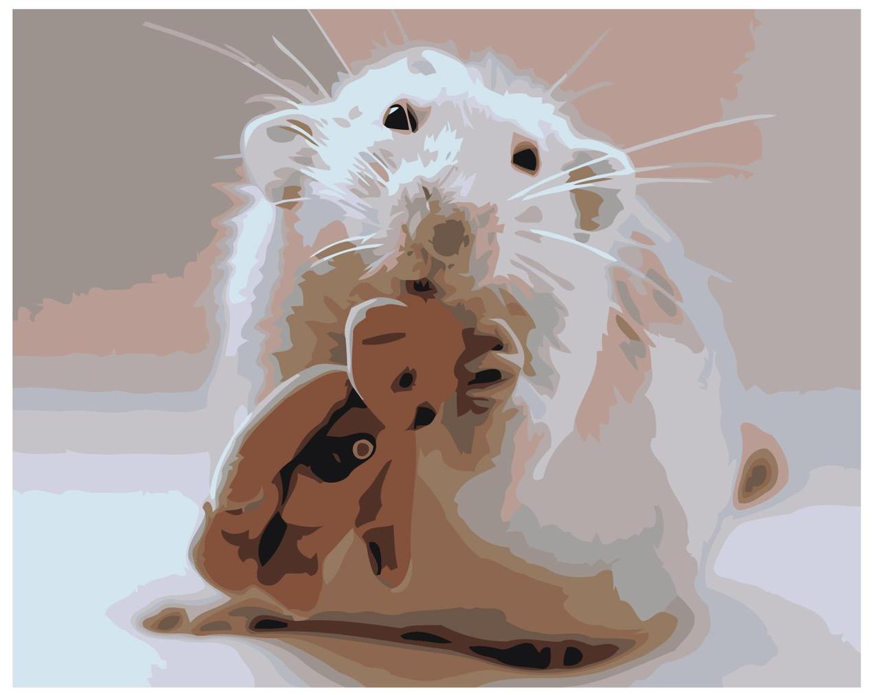 Картина по номерам Мышь с мишкой 40 x 50 | Z-AB444 | SLAVINA - фото 1 - id-p196790103