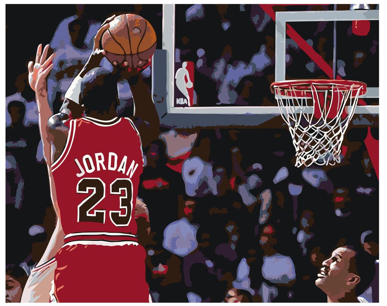 Картина по номерам Баскетболист. Майкл Джордан 40 x 50 | RA266 | SLAVINA - фото 1 - id-p196791114