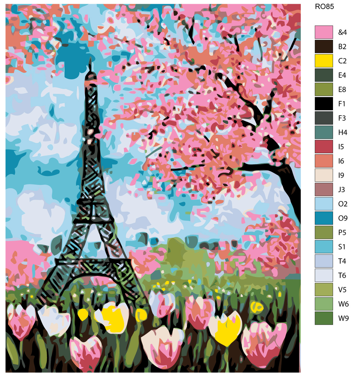 Картина по номерам Весенний Париж 40 x 50 | RO85 | SLAVINA - фото 2 - id-p196791122