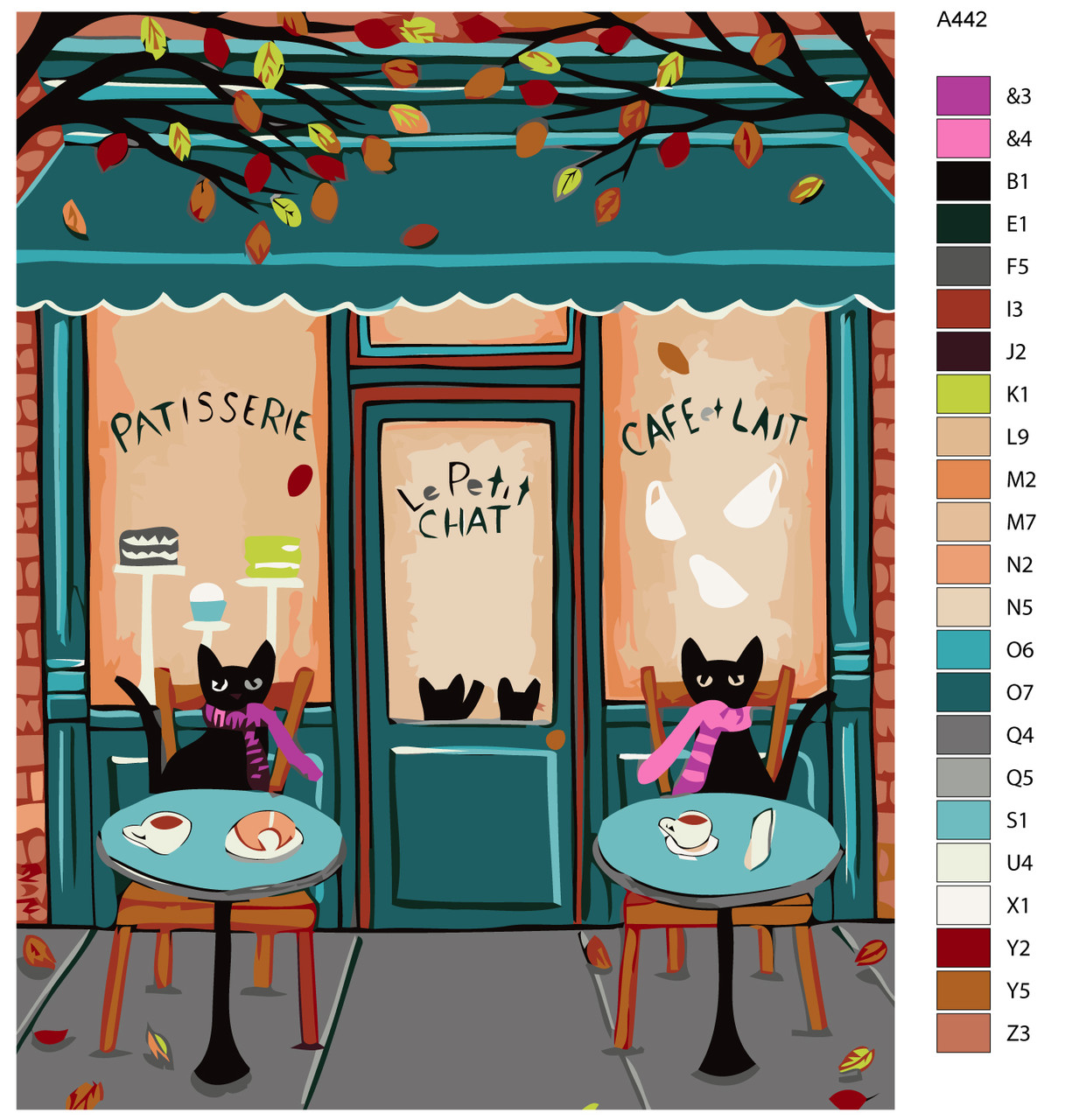 Картина по номерам Кафе для кошек 40 x 50 | A442 | SLAVINA - фото 2 - id-p196791127