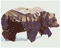 Картина по номерам Медведь. Абстракция 40 x 50 | KTMK-95464 | SLAVINA