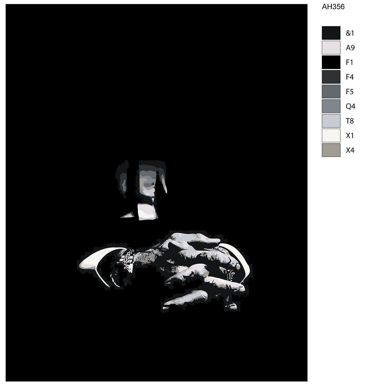 Картина по номерам Мужские руки на черном фоне 40 x 50 | ARTH-AH356 | SLAVINA - фото 2 - id-p196791140