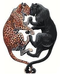 Картина по номерам Леопард и пантера 40 x 50 | Z-NA208 | SLAVINA