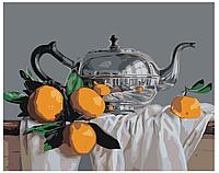 Картина по номерам Чайник и лимоны 40 x 50 | Z-AB594 | SLAVINA