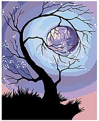 Картина по номерам Дерево и луна 40 x 50 | RA181 | SLAVINA