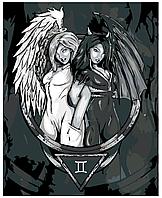 Картина по номерам Близнецы. Ангел и демон 40 x 50 | KTMK-7879789 | SLAVINA