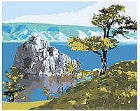 Картина по номерам Скала в озере 40 x 50 | AYAY-3333 | SLAVINA