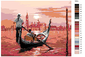 Картина по номерам Венецианская гондола 40 x 50 | TPF3 | SLAVINA, фото 2