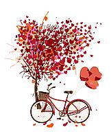 Картина по номерам Велосипед возле дерева любви 40 x 50 | KTMK-435451 | SLAVINA