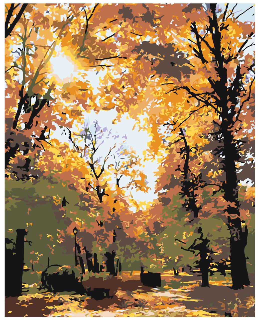 Картина по номерам Осенний парк 40 x 50 | Z-Z4300 | SLAVINA - фото 1 - id-p196790240