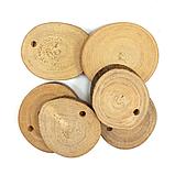 Подвески деревянные (круговые спилы - 3711) 2,5-4,5 см, упаковка 8 штук, фото 2
