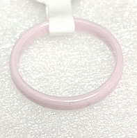 Кольцо керамика 17 Розовый 3 мм керамическое женское бижутерия