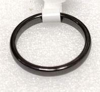 Кольцо керамика 16 Черный 3мм керамическое женское мужское бижутерия