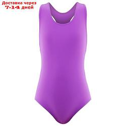 Купальник для плавания сплошной, фиолетовый, размер 36