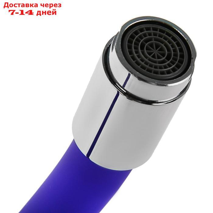 Cмеситель для кухни Accoona A4819S, однорычажный, силиконовый излив, латунь, фиолетовый/хром - фото 3 - id-p196780475