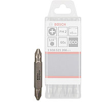 Бита двусторонняя ECO PH2 / PZ2 45 мм (60 шт) BOSCH (2608521268)