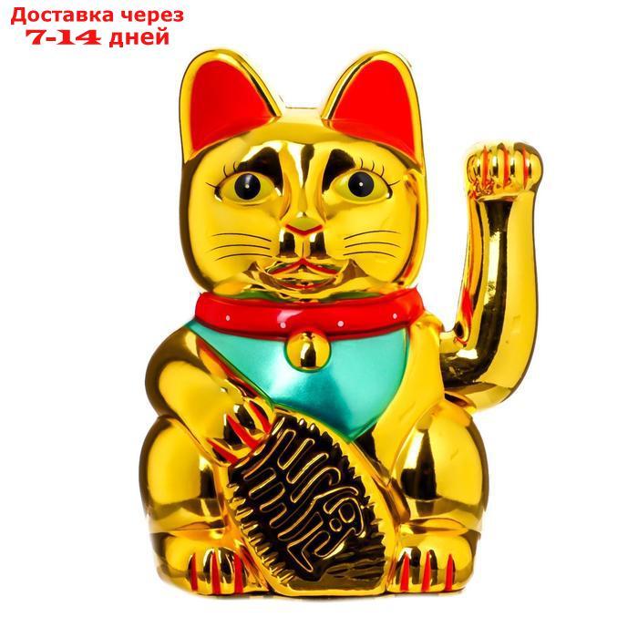 Сувенир "Кот Манэки-нэко", цвет золото - фото 4 - id-p196777849