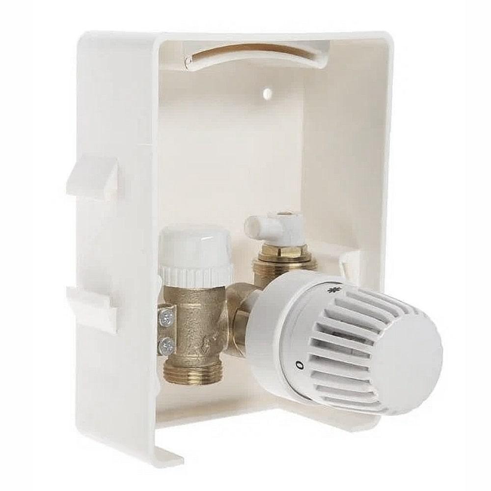 Регулировочный короб для теплого пола Unibox TCB-K- 01 с термостатическим клапаном, ZEISSLER/TIM - фото 1 - id-p196802442