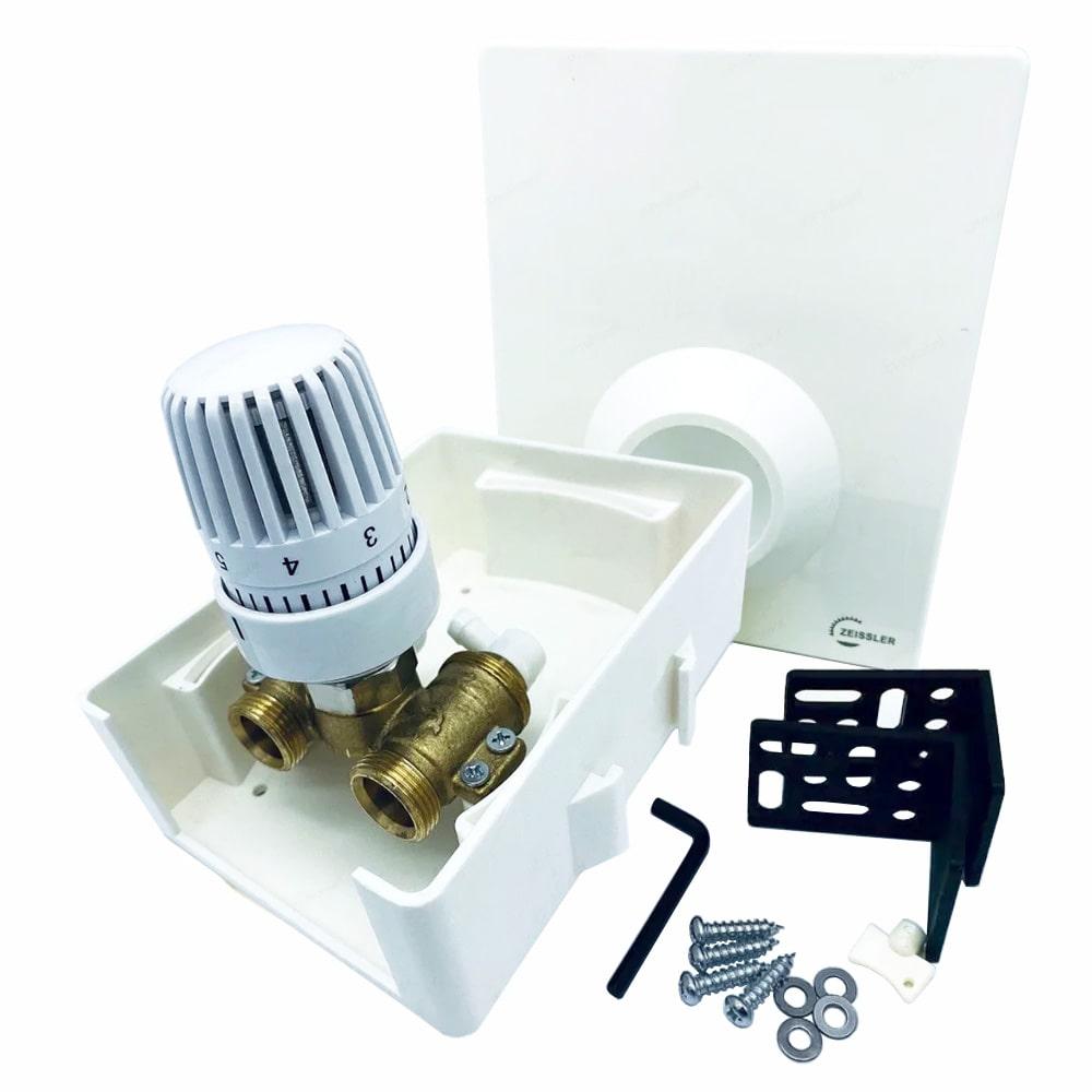 Регулировочный короб для теплого пола Unibox TCB-K- 01 с термостатическим клапаном, ZEISSLER/TIM - фото 3 - id-p196802442