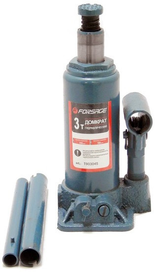 Домкрат гидравлический бутылочный 3т с клапаном F-T90304 Forsage - фото 1 - id-p196802670