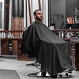 Пеньюар для парикмахера черный с неопреновым воротником REBEL BARBER Dark Obsidian, фото 2