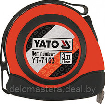 Рулетка с магнитом  5мх19мм (бытовая) "Yato" YT-7105