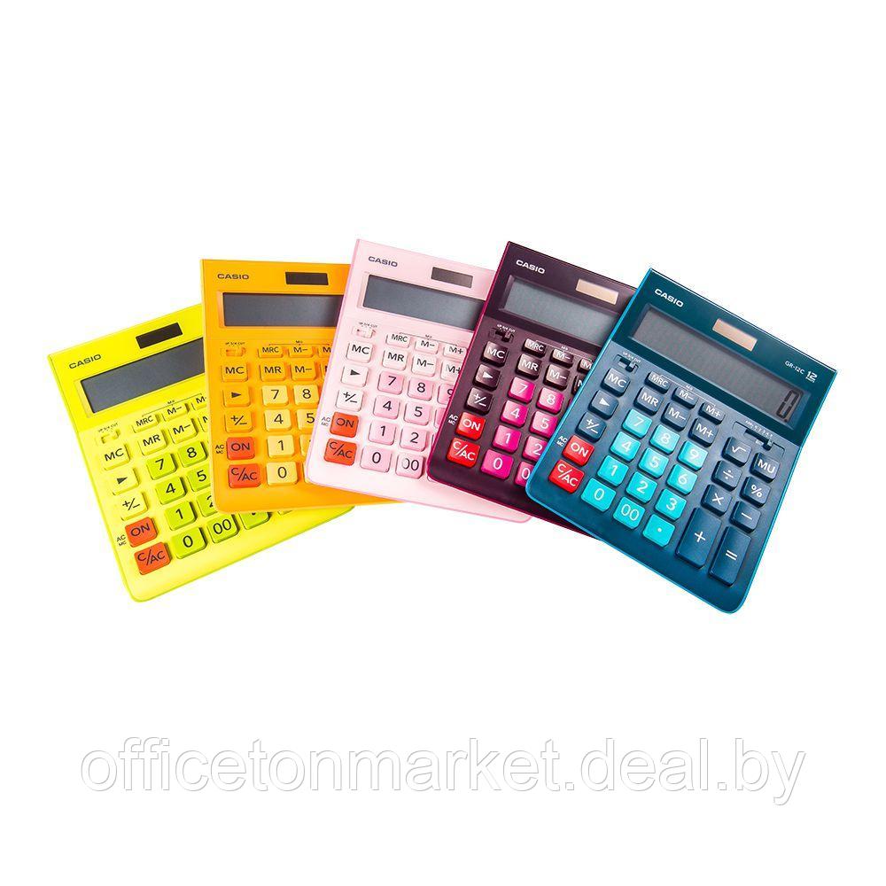 Калькулятор настольный Casio "GR-12", 12-разрядный, бордовый - фото 3 - id-p194525936