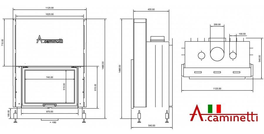 Каминная топка A.Caminetti FLAT 75x50 - фото 4 - id-p196808529