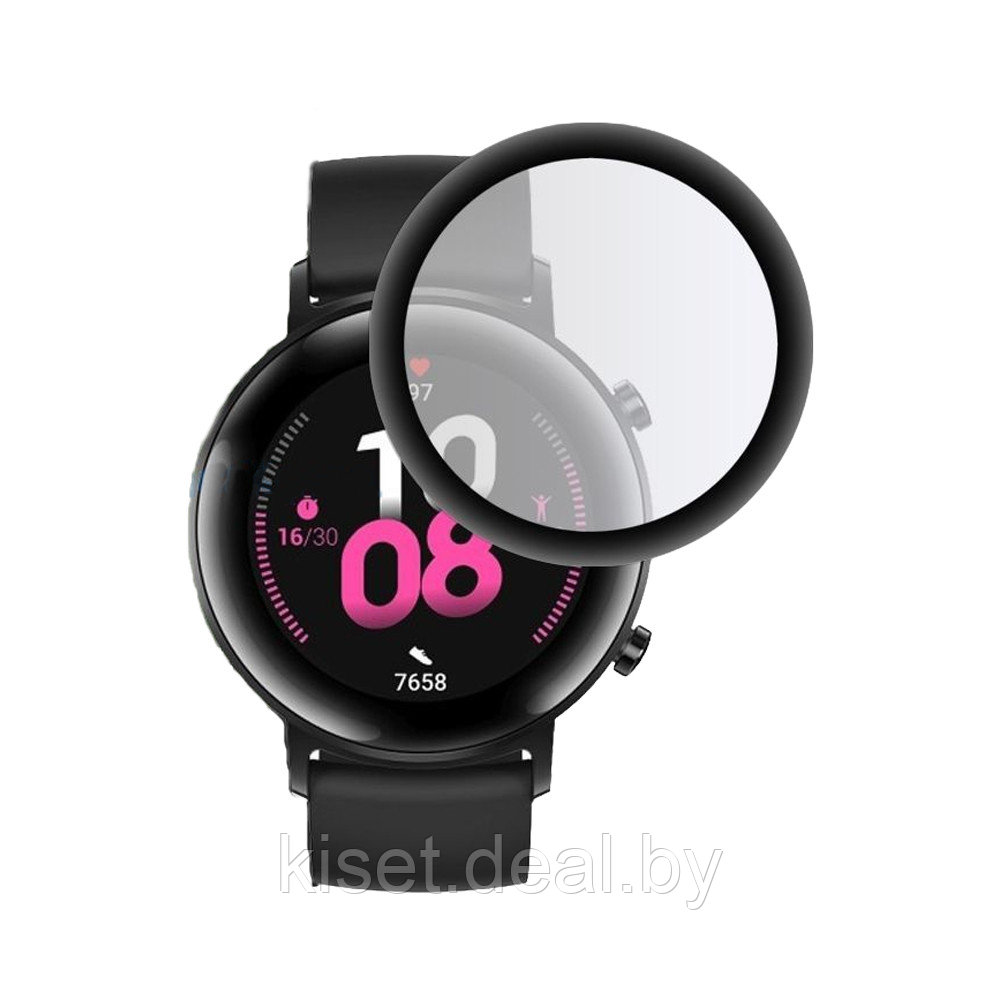 Защитная ультрамембрана TPU full glue для Huawei Watch GT2 42 mm черный - фото 1 - id-p196809152