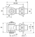 Петля регулируемая приварная с кольцом М20. Combi Arialdo - Италия. Арт.375.20, фото 2