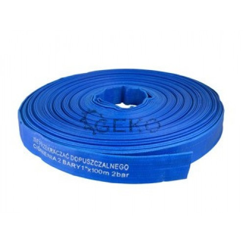 Напорный рукав ПВХ 1" 30м 2bar (синий) "Geko" G70013