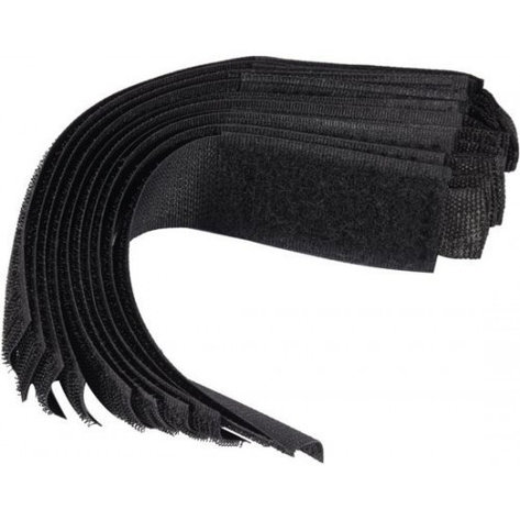 Лента тканая Velcro для стяжки кабеля на липучке 150мм, 10шт (черная) 73850, фото 2