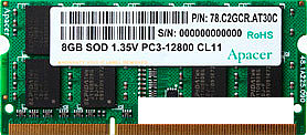 Оперативная память Apacer 4GB DDR3 SO-DIMM PC3-12800 (AS04GFA60CATBGC)