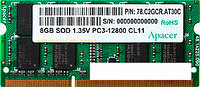 Оперативная память Apacer 4GB DDR3 SO-DIMM PC3-12800 (AS04GFA60CATBGC)