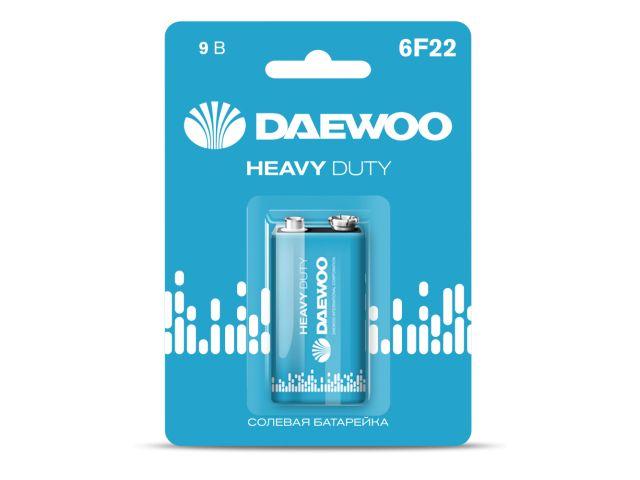 Батарейка 6F22 9V солевая крона DAEWOO Heavy Duty - фото 1 - id-p196816812