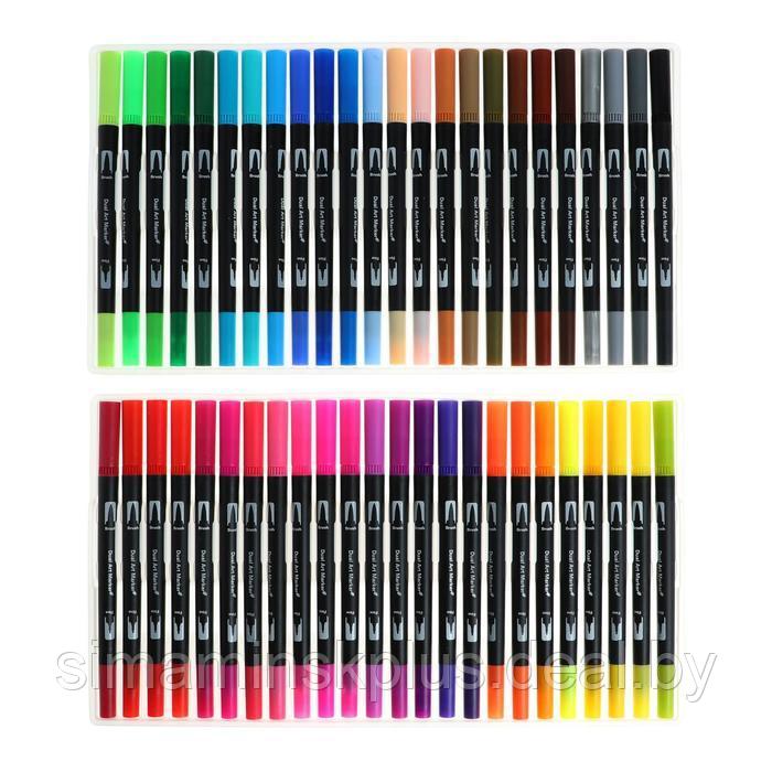 Набор профессиональных маркеров, 48 штук/48 цветов, двусторонний - фото 2 - id-p196820408