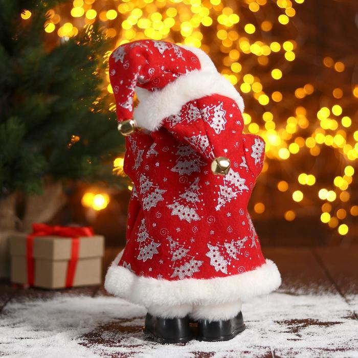 Дед Мороз "В красной шубке в ёлочках с подарками" двигается, 15х30 см - фото 3 - id-p196822280