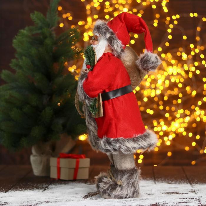 Дед Мороз "В красной шубке с лыжами и подарками" 23х45 см - фото 2 - id-p196822287