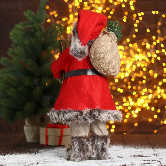 Дед Мороз "В красной шубке с лыжами и подарками" 23х45 см - фото 3 - id-p196822287