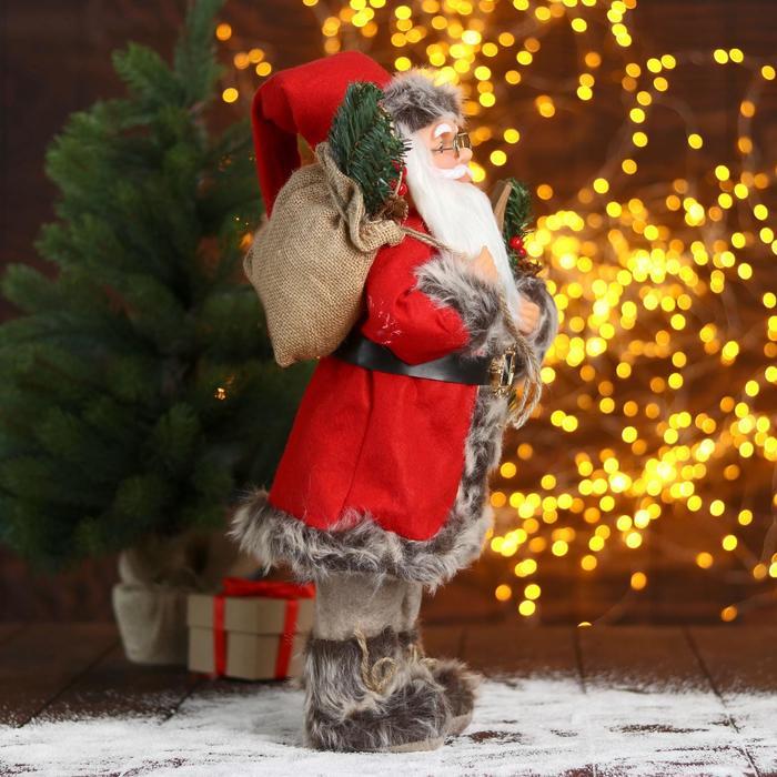 Дед Мороз "В красной шубке с лыжами и подарками" 23х45 см - фото 4 - id-p196822287