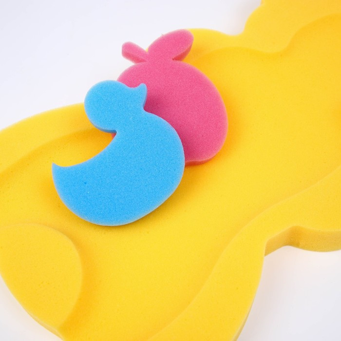 Подкладка для купания макси «Мишка», цвет желтый/оранжевый, 55х30х6см - фото 6 - id-p196822393